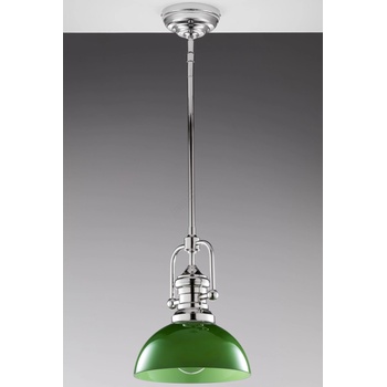 JUPITER 2071 - Пендел на тръба PLATINO 1xE27/15W/230V зелен/лъскав хром (10702071)