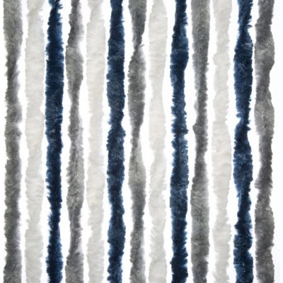 Dekorativní závěs proti hmyzu do dveří karavanu Brunner, 56 × 175 cm barva tmavě modrá / bílá / šedá