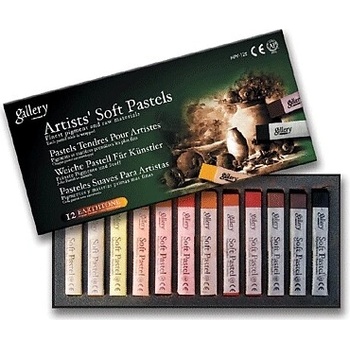 Mungyo Súprava mäkkých pastelov zemité tóny 12 ks