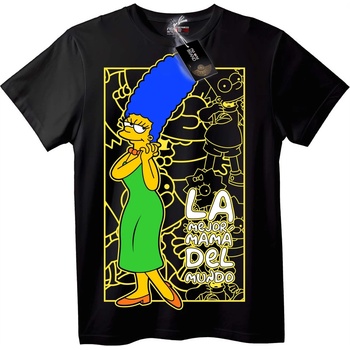 NOONEBRAND Тениска Marge Simpson Най-добра майка - L, Black