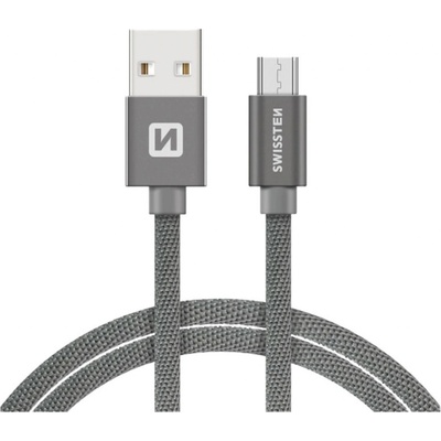Swissten 71522203 USB - microUSB, 1,2m, stříbrný