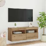 vidaXL TV стенен шкаф 100 x 30 x 40 см Дъб Инженерна дървесина (882984)