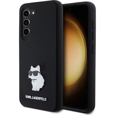 Karl Lagerfeld Silicone Samsung Galaxy S23 Choupette kovový odznak KLHCS23SSMHCNPK