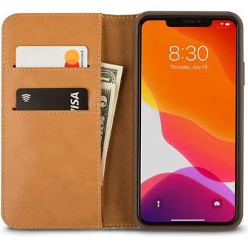 Moshi Overture SnapToª Case - елегантен кожен калъф (с кейс) тип портфейл за iPhone 11 Pro Max (розов)