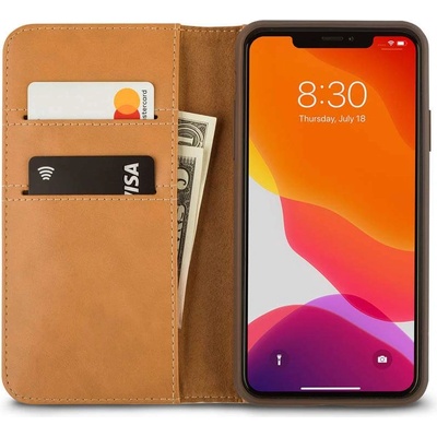Moshi Overture SnapToª Case - елегантен кожен калъф (с кейс) тип портфейл за iPhone 11 Pro Max (розов)