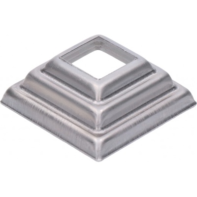 Krytka plechová, 57x57x23mm, diera:22x22mm, výlisok