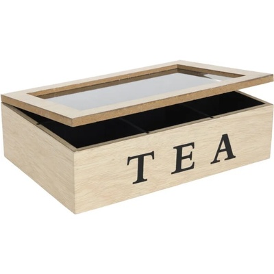HIT Кутия за чай с 6 отделения hit - Натурално дърво (23201152)