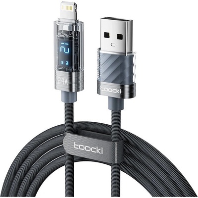 Toocki Кабел Toocki, USB-A към Lightning, 1m, 12W, сив (TXCLZX0G-01)