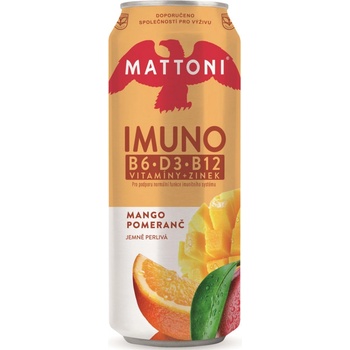 Mattoni Imuno mango a pomeranč plech 24 x 500 ml
