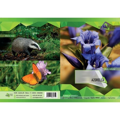 Azorella Sešit 540 A5 čistý Hořec