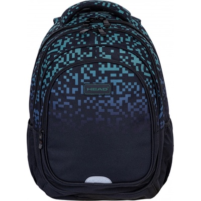 HEAD Ученическа раница Head - Зелени блокчета, 3 ципа (AS502024118)