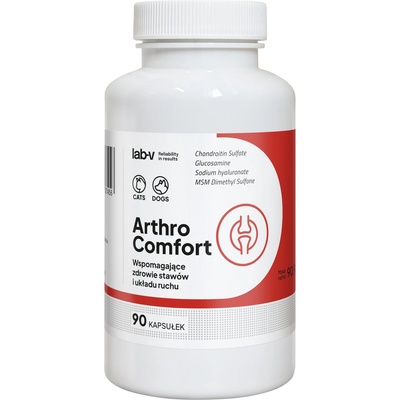 Lab-v Arthro Comfort - Комплексна подкрепа за здравето на ставите и опорно-двигателния апарат при кучета и котки 90 капсули