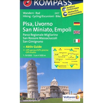 Pisa Livorno San Miniato Empoli mapa 1:50 000 č. 2457