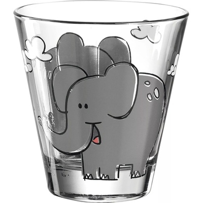 LEONARDO 017901 Detský hrnček Bambini Elephant sklo tvar vhodný pre deti číry farebný 215 ml