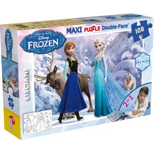 Lisciani Двулицев пъзел Lisciani - Frozen, Елза и Анна, 108 части (LI46904)