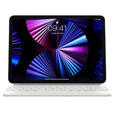 Клавиатура Apple Magic Keyboard за iPad Pro 11-инчов (3-то поколение) и iPad Air (5-то поколение), кирилизирана, бяла (MJQJ3BG/A)