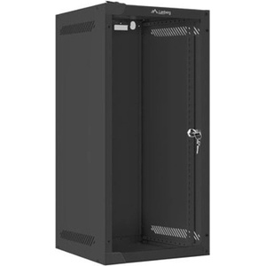 Lanberg Комуникационен шкаф Lanberg WF10-2312-10B, 10", 12U, 60.3 x 31 x 28 cm, товароносимост до 20кг, стъклена врата, черен (WF10-2312-10B)