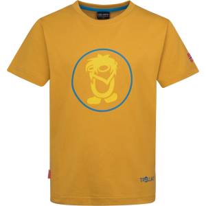 TROLLKIDS Детска тениска Trollkids Kid's Troll T T-shirt - Mustard / Dynamic Blue - размер 92 (EU) (704-1808-0811)