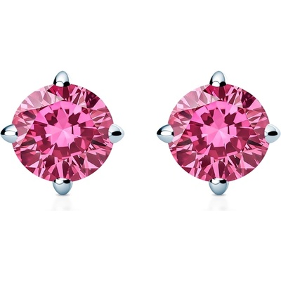 SAVICKI Обеци The Light: бяло злато, розови лабораторни диаманти