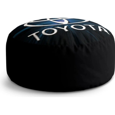 Sablio Taburet Circle Toyota Blue Glow: 38x48 cm