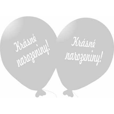 Belbal Balónek stříbrný Krásné narozeniny!