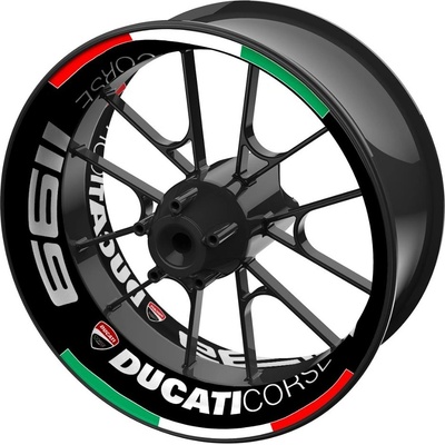 SEFIS jednodielne polepy na kolesá DUCATI Corse 1199 černé