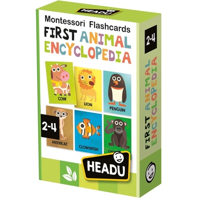 Headu Образователни флаш карти Headu - Монтесори, Моята първа енциклопедия за животни (HEN57533)