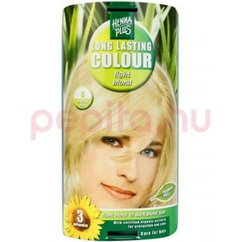 HennaPlus dlhotrvajúca farba na vlasy 8 svetlá blond