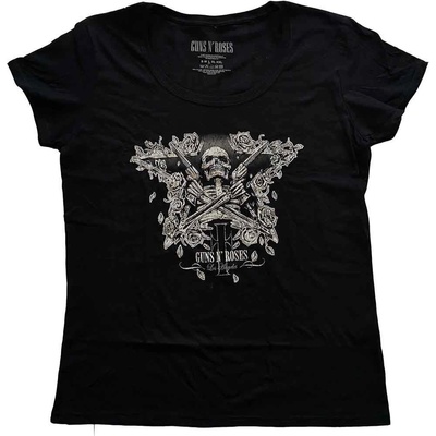 Guns N' Roses Skeleton Guns Black M Дамски Риза (GNRTS26LB02)