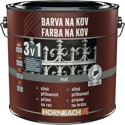Hornbach Farba na kov 3v1 biela, matná 2,5l