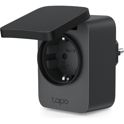 TP-Link Смарт контакт TP-Link - Tapo P410M, Matter, IP54, черен (Tapo P410M_VZ)