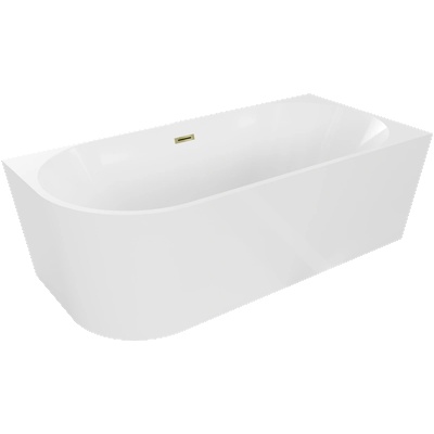 Mexen Mia 150x75 cm right white/gold (52691507500P-50)