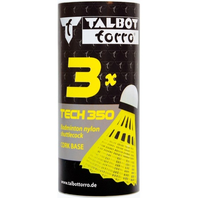 Talbot-Torro Tech 350 Найлонови совалки за бадминтон 3 бр. жълти 479113