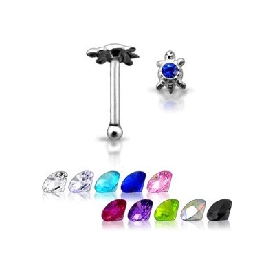 Šperky4U stříbrný piercing do nosu želvička N01042-P