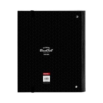BlackFit8 Папка с пръстени BlackFit8 Old school Черен Сив 27 x 32 x 3.5 cm