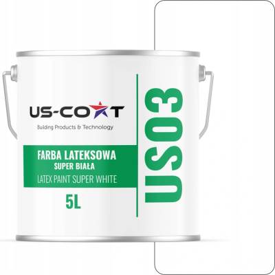 US-Coat Latexová farba na steny a stropy 5 l biela matná
