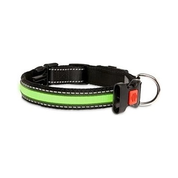KAR Obojek nylon LED USB nabíjecí