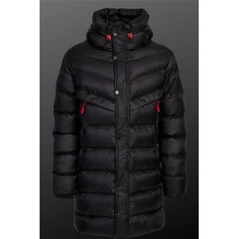 D1fference Мъжко водонепромокаемо и ветроустойчиво дълго яке с качулка - Черно #408723 (408723_Черно)