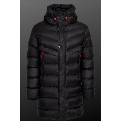 D1fference Мъжко водонепромокаемо и ветроустойчиво дълго яке с качулка - Черно #408723 (408723_Черно)