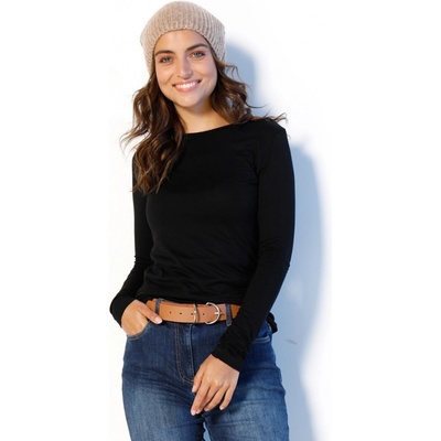 Blancheporte Strečové tričko s okrúhlym výstrihom čierna