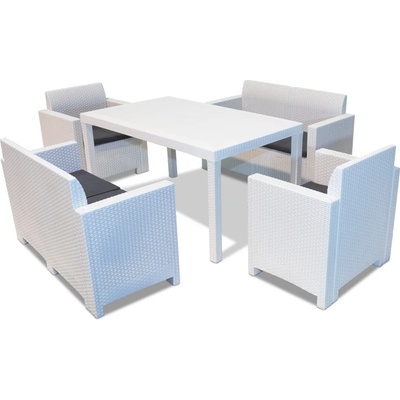 BICA Техноратанов комплект Nebraska Apetito 6 бял Bica (BCNEB6BL)