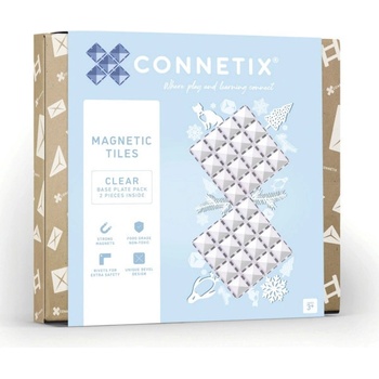 Connetix Clear Base Plate Pack 2 ks - základní deska