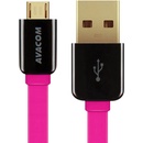 Avacom DCUS-MIC-120P USB - Micro USB, 120cm, růžový