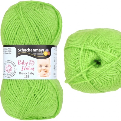 Schachenmayr Baby smiles - bravo baby 185 - dětská, akryl Baby smiles - bravo baby: 1072 Zelená