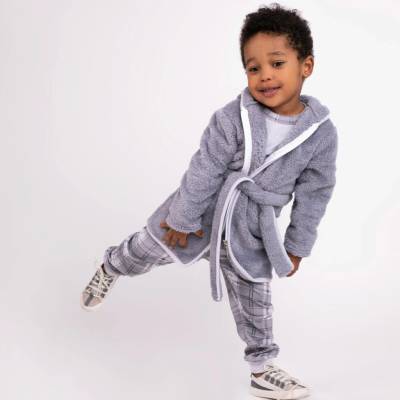 Nicol Dětský župan Sailor, se zipem - šedý