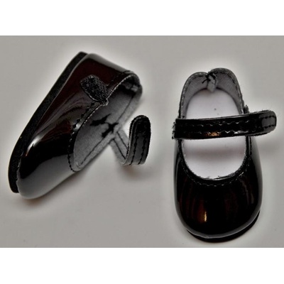 Paola Reina Topánky pre bábiky 32 cm Nízke čierne lesklé sandálky