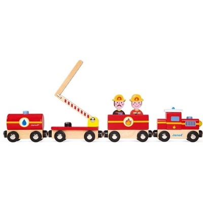Janod Дървен влак Пожарникари