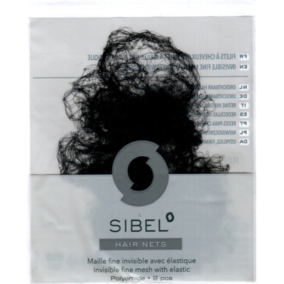 Sibel Sieťka na účes Fine - 2 ks - čierna