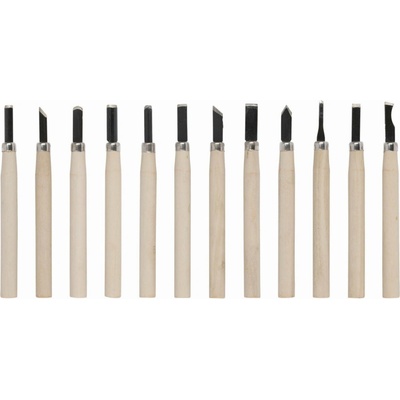 Mini dláta na dřevo, sada 12 ks - KREATOR