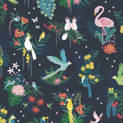Lilipinso Detská tapeta Birds Carnival 10 m x 50 cm